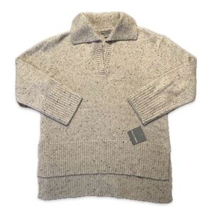 V-neck collared sweater